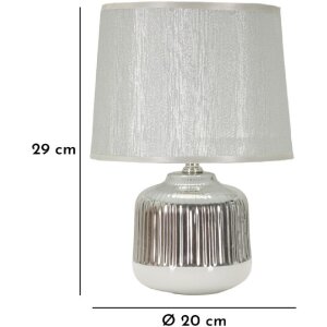 Mauro Ferretti Tischleuchte Lucina E14 Ø 20x29 cm weiß silber