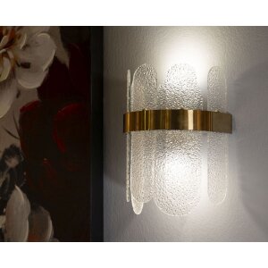 Mauro Ferretti Wandleuchte Gris E14 20x14x28 cm gold weiß