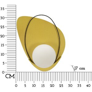 Mauro Ferretti Wandleuchte Kreislauf E27 28x17x32 cm gold schwarz weiß