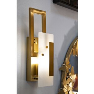 Mauro Ferretti Wandleuchte Würfel E14 15x8x33 cm gold satiniert