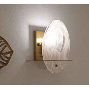 Mauro Ferretti Wandleuchte Portlan E14 20x11x25 cm gold natur