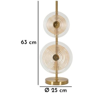 Mauro Ferretti Tischleuchte Venedig E14 Ø 25x63 cm gold natur braun