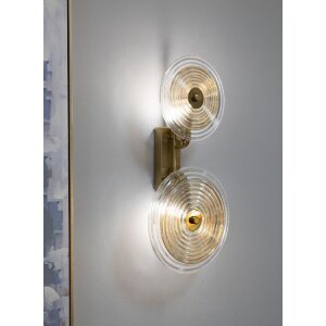 Mauro Ferretti Wandleuchte Venedig E14 25x10x52 cm gold natur braun