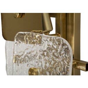 Mauro Ferretti Wandleuchte Glassy E14 24x13x76 cm gold natur