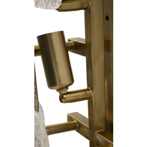 Mauro Ferretti Wandleuchte Glassy E14 24x13x76 cm gold natur