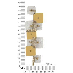 Mauro Ferretti Wandleuchte Glassy E14 24x13x76 cm gold natur