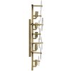 Mauro Ferretti Wandleuchte Glassy E14 24x13x76 cm gold natur