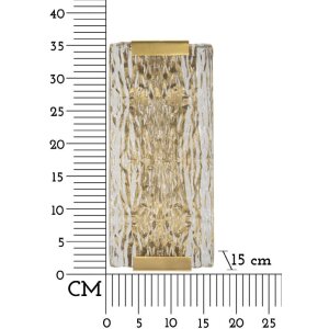 Mauro Ferretti Настенный светильник Oblin E14 36x15x10 см золотой