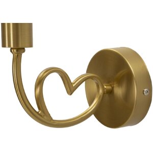 Mauro Ferretti Wandleuchte Lovy E14 23x15x22 cm gold weiß