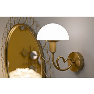 Mauro Ferretti Wandleuchte Lovy E14 23x15x22 cm gold weiß