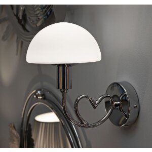 Mauro Ferretti Wandleuchte Lovy E14 23x15x22 cm silber weiß