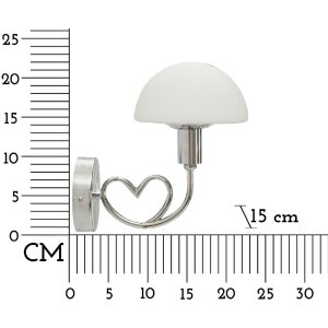 Mauro Ferretti Wandleuchte Lovy E14 23x15x22 cm silber weiß