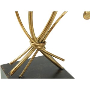 Mauro Ferretti Kerzenhalter Iris 29x12,5x44 cm gold schwarz