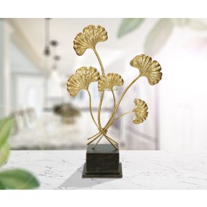 Mauro Ferretti Kerzenhalter Iris 29x12,5x44 cm gold schwarz