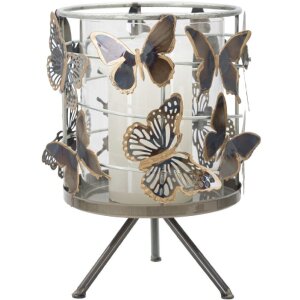 Mauro Ferretti Kerzenhalter Farfalle 15x23,3 cm mehfarbig