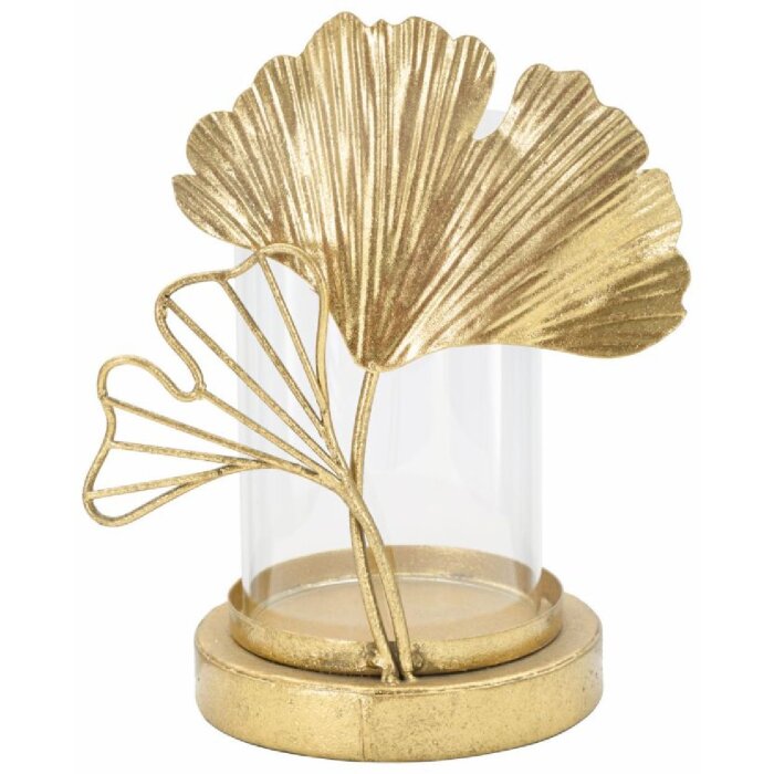 Mauro Ferretti Подсвечник Лист 17x12x21 см золотой