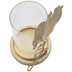 Mauro Ferretti Подсвечник Лист 17x12x21 см золотой