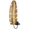Mauro Ferretti Настенный подсвечник Лист 12,8x8,9x31,2 см золотистый черный