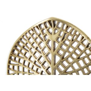 Mauro Ferretti Wandkerzenhalter Lotus 20x8x22,2 cm goldfarben schwarz