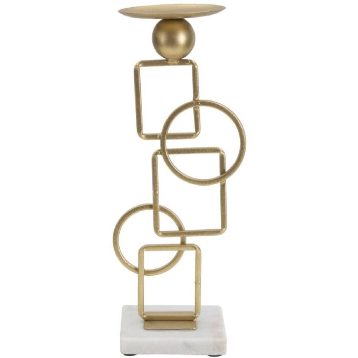 Mauro Ferretti Kerzenhalter Marie 13x10x31,5 cm goldfarben weiß