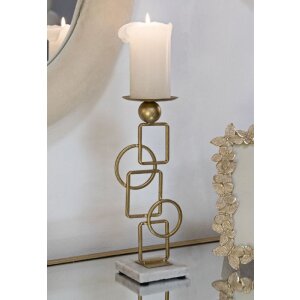 Mauro Ferretti Kerzenhalter Marie 13x10x31,5 cm goldfarben weiß