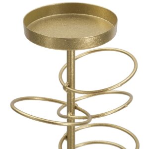 Mauro Ferretti Kerzenhalter Ringe14x13x50,5 cm goldfarben...