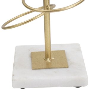 Mauro Ferretti Подсвечник Ringe 14x13x50,5 см золотистый белый