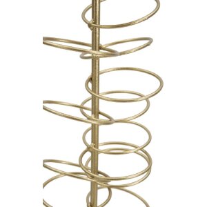 Mauro Ferretti Подсвечник Ringe 14x13x50,5 см золотистый белый