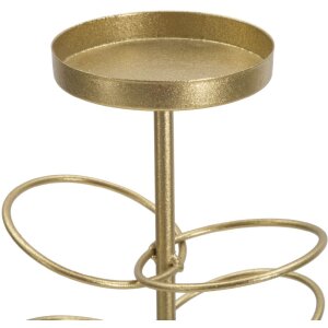 Mauro Ferretti Kerzenhalter Ringe 14x13x46 cm goldfarben...