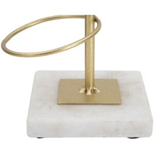 Mauro Ferretti Kerzenhalter Ringe 14x13x46 cm goldfarben weiß