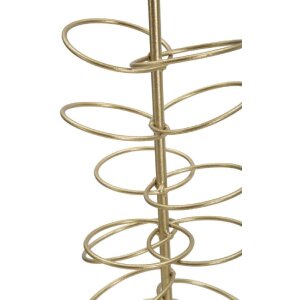 Mauro Ferretti Kerzenhalter Ringe 14x13x46 cm goldfarben weiß