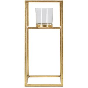 Mauro Ferretti Kerzenhalter Elegant 15x15x35 cm goldfarben