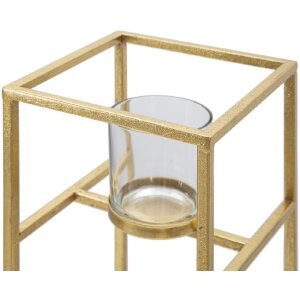 Mauro Ferretti Kerzenhalter Elegant 15x15x35 cm goldfarben