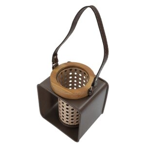Mauro Ferretti Laterne 16x13x20 cm braun