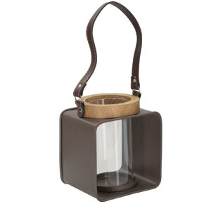 Mauro Ferretti Laterne 16x13x18,5 cm braun
