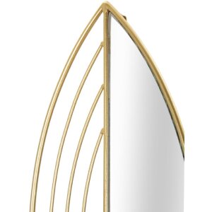 Mauro Ferretti Wandkerzenhalter Blatt – 2er-Set 18x13x41 cm & 15x13x35 cm gold