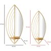 Mauro Ferretti Wandkerzenhalter Blatt – 2er-Set 18x13x41 cm & 15x13x35 cm gold
