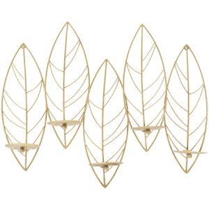 Mauro Ferretti Wandkerzenhalter Blatt für 5 Kerzen...