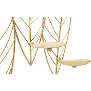 Mauro Ferretti Wandkerzenhalter Blatt für 5 Kerzen 66x14x56 cm gold
