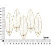 Mauro Ferretti Wandkerzenhalter Blatt für 5 Kerzen 66x14x56 cm gold
