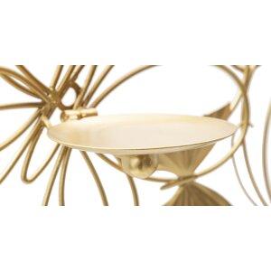 Mauro Ferretti Настенный подсвечник Бабочки 3-х пламенный 61x12x34 см золотой