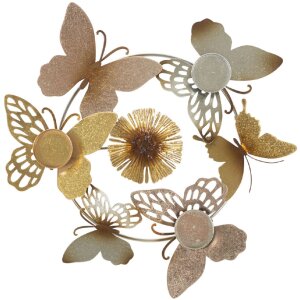 Mauro Ferretti Kerzenhalter Glänzen 3-flammig 39x35,5x7 cm mehfarbig