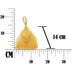Mauro Ferretti Türstopper Dreieck 14x14x20 cm senfgelb mit Kette und Anhänger
