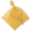 Mauro Ferretti Türstopper Dreieck 14x14x20 cm senfgelb mit Kette und Anhänger