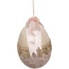 Clayre & Eef Dekoanhänger Ei Textil Beige Rosa Ø14x18 cm Frühlingsdeko