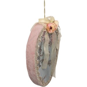 Clayre & Eef Hänge-Dekoration Ei Blau 21x4x30 cm...