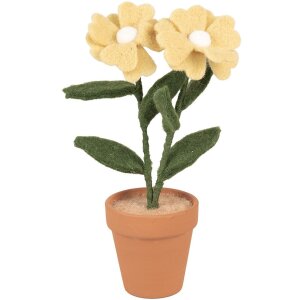 Clayre & Eef Deko-Blume Gelb 8x8x26 cm Landhausstil...