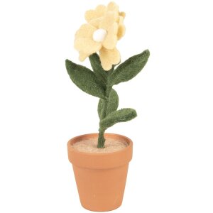 Clayre & Eef Deko-Blume Gelb 8x8x26 cm Landhausstil...