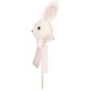 Clayre & Eef Plant Plug Rabbit White Pink 7x7x33 см