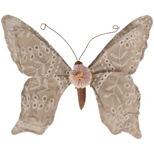 Clayre & Eef Deko Schmetterling Beige 28x4x22 cm...
